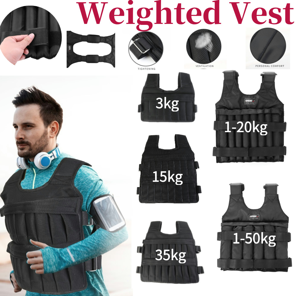 Crossfit Vest - 3/15/35kg Workout Weight Jacket Adjustable Exercise
