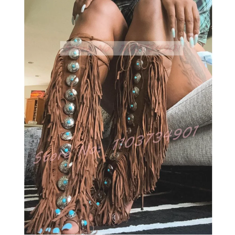 Tassels Open Toe Gems Knee Hig - đánh giá và giá Crossfit Ladies