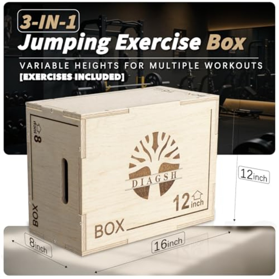Plyo Box - 3-in-1 wood plyomet - đánh giá và giá Box Jump Plyo