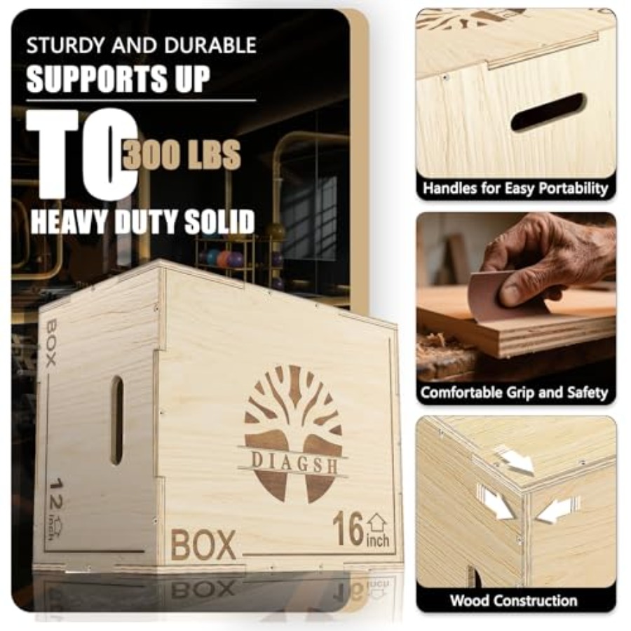 Plyo Box - 3-in-1 wood plyomet - đánh giá và giá Box Jump Plyo